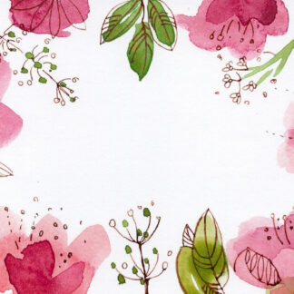 Postkarte: Blütenrand