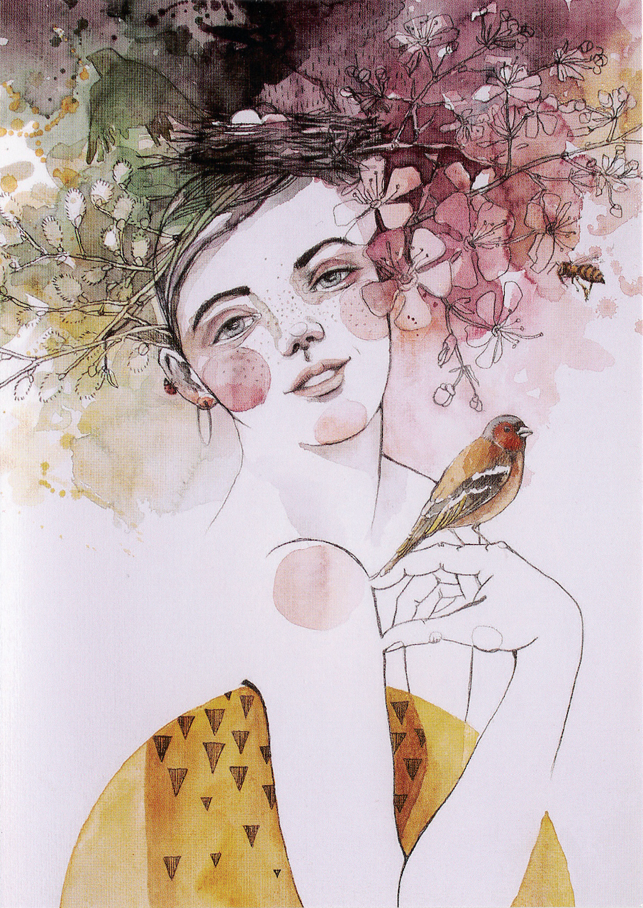 Postkarte: Frühling